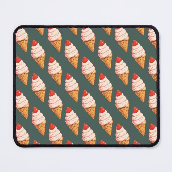 Item preview, Strawberry Ice Cream Cone Pattern – Retro Summer Dessert 6 designed and sold by SimplePoDesign.