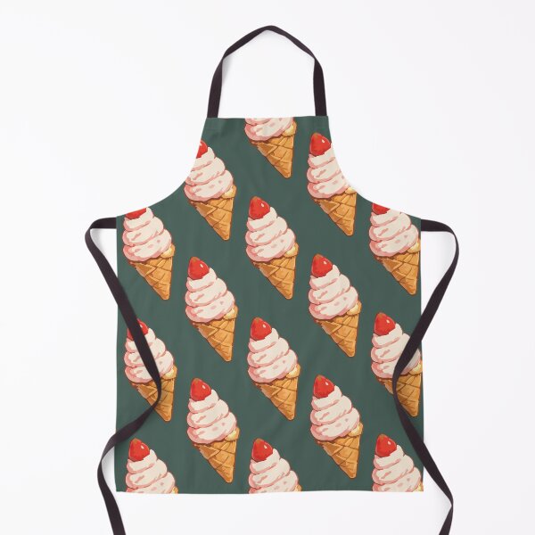 Item preview, Strawberry Ice Cream Cone Pattern – Retro Summer Dessert 6 designed and sold by SimplePoDesign.