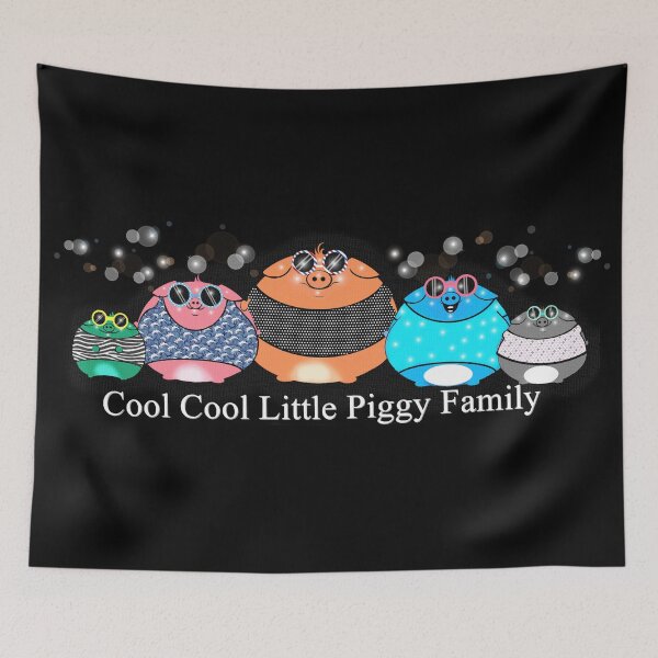 Aperçu de l'œuvre Cool Cool Petite Famille de Cochons créée et vendue par Shirley cute art .