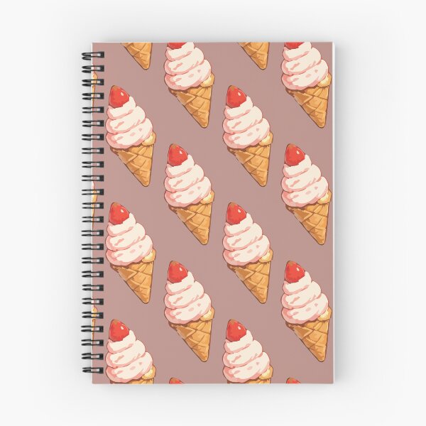 Item preview, Strawberry Ice Cream Cone Pattern – Retro Summer Dessert 7 designed and sold by SimplePoDesign.