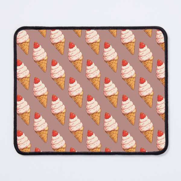Item preview, Strawberry Ice Cream Cone Pattern – Retro Summer Dessert 7 designed and sold by SimplePoDesign.