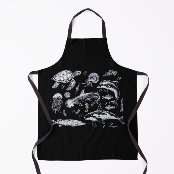 Item preview, Vintage Ocean Animals Shirt Marine Life Engraving Sea Turtle Shark Orca Tee designed and sold by fungyar.