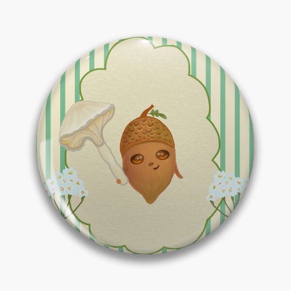 Item preview, Cute Acorn Autumn Floral Striped Pattern designed and sold by FaliushART.