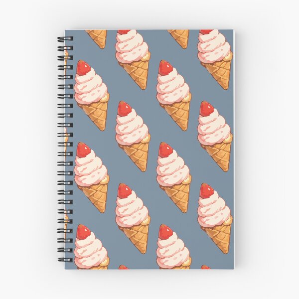 Item preview, Strawberry Ice Cream Cone Pattern – Retro Summer Dessert 8 designed and sold by SimplePoDesign.