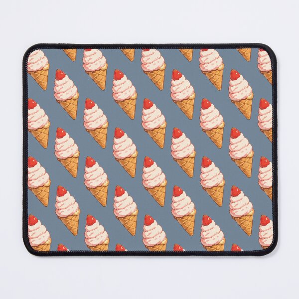 Item preview, Strawberry Ice Cream Cone Pattern – Retro Summer Dessert 8 designed and sold by SimplePoDesign.