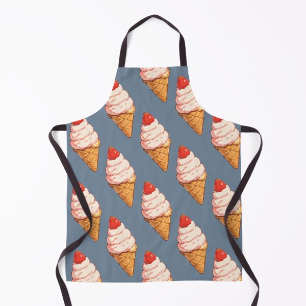 Item preview, Strawberry Ice Cream Cone Pattern – Retro Summer Dessert 8 designed and sold by SimplePoDesign.
