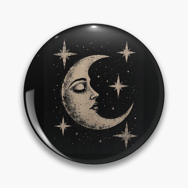 Item preview, Celestial Moon Face Crescent Moon Boho Gothic Astrology designed and sold by ripgoatclothing.