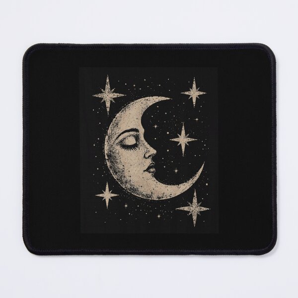Item preview, Celestial Moon Face Crescent Moon Boho Gothic Astrology designed and sold by ripgoatclothing.