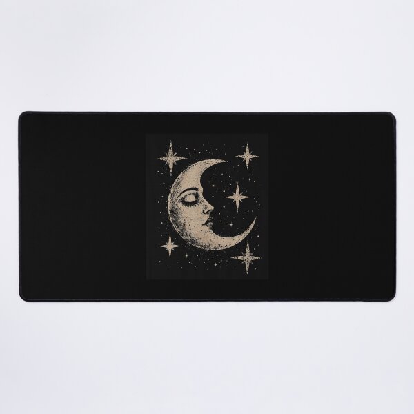 Item preview, Celestial Moon Face Crescent Moon Boho Gothic Astrology designed and sold by ripgoatclothing.