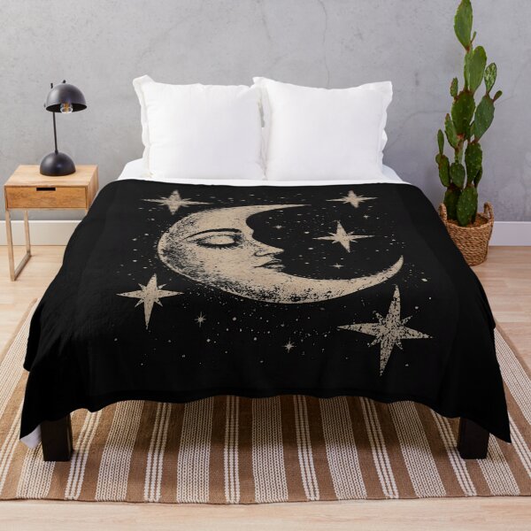 Item preview, Celestial Moon Face Crescent Moon Boho Gothic Astrology designed and sold by ripgoatclothing.