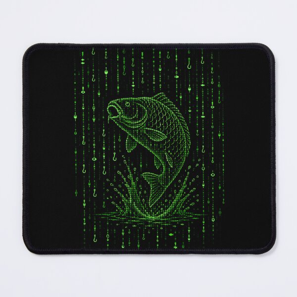 Item preview, Digital Code Fishing Rain - Funny Cyberpunk Angler Parody designed and sold by GeekAnglerStore.