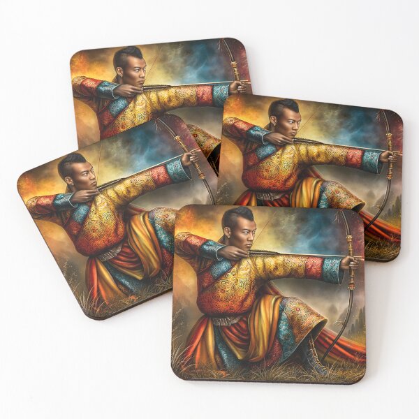 Item preview, Vibrant Warrior Archer in Traditional Attire designed and sold by Artessie.