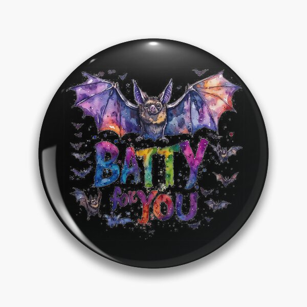 Item preview, Watercolor Batty For You Cute Big Bat Halloween Typography designed and sold by emiliacreations.