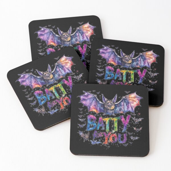 Item preview, Watercolor Batty For You Cute Big Bat Halloween Typography designed and sold by emiliacreations.
