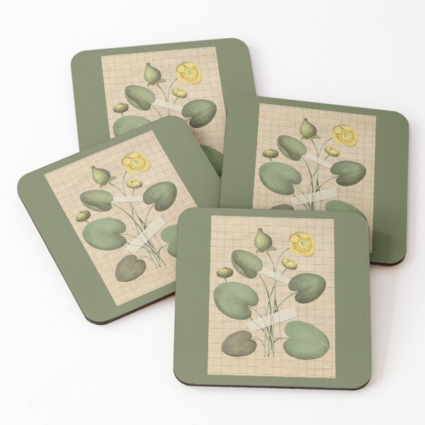 Item preview, Yellow Water Lily Vintage Botanical Illustration designed and sold by mockingbirdmuse.