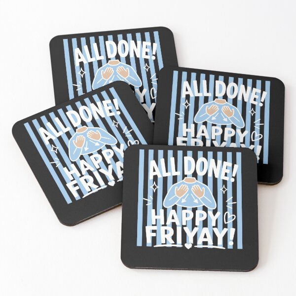 Item preview, Striped All Done Happy Friyay Asl Sign Language Sped Teacher designed and sold by ripgoatclothing.