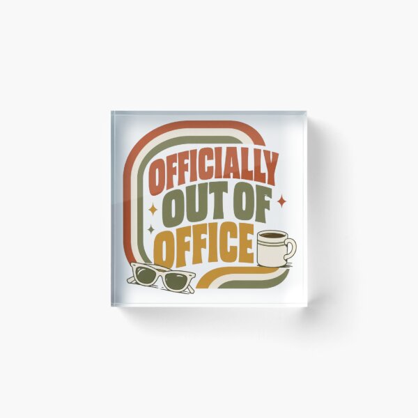 Item preview, Officially Out of Office Labour Day Retro Vintage Funny Holiday designed and sold by InspiredCreatives.