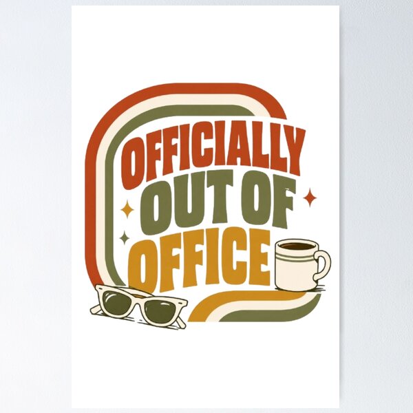 Item preview, Officially Out of Office Labour Day Retro Vintage Funny Holiday designed and sold by InspiredCreatives.