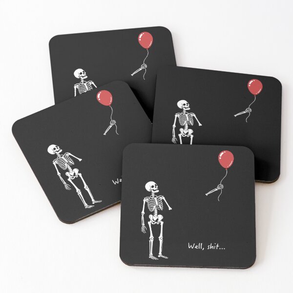 Item preview, Cute Funny Well Shit Skeleton Balloon Graphic Sarcastic designed and sold by ripgoatclothing.