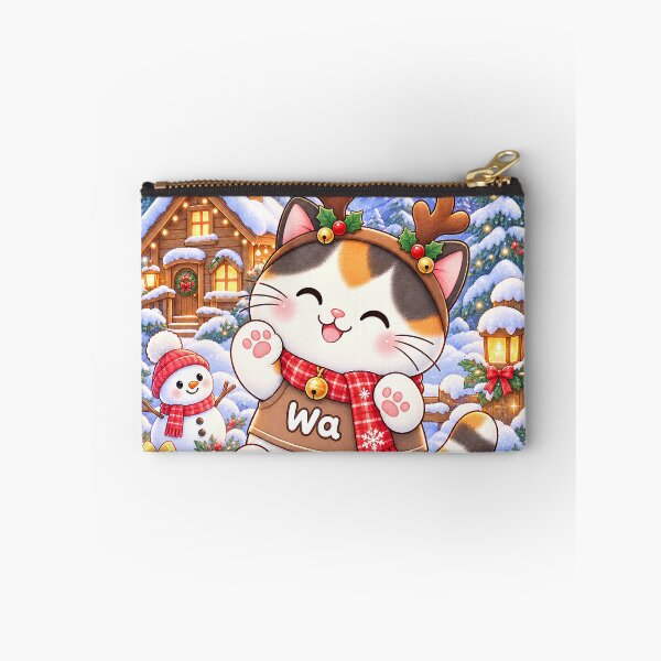 Item preview, Kawaii Calico Cat Reindeer Winter Cat Cute Cartoon Animal Design designed and sold by Wawa5656.