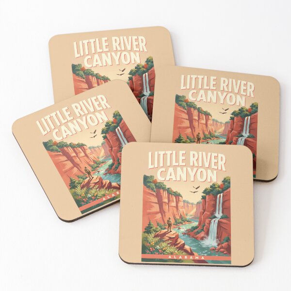 Item preview, Little River Canyon Alabama Illustration Travel Art Vintage designed and sold by KrisSidDesigns.