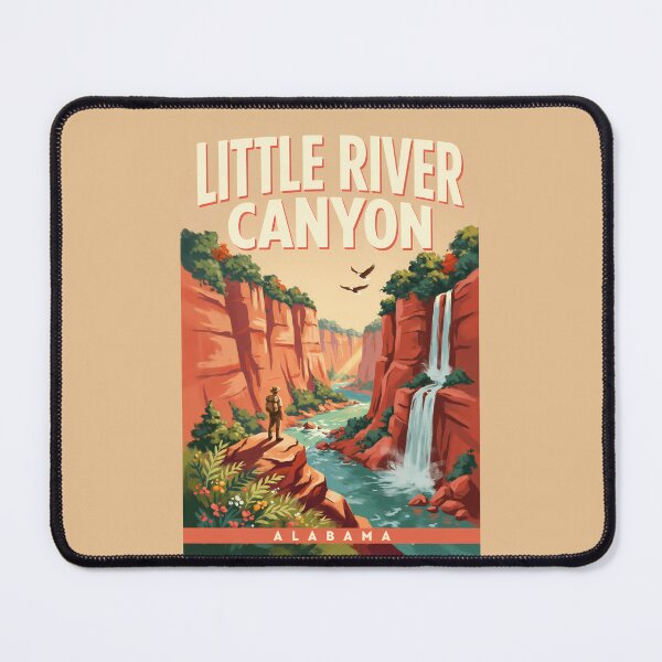 Item preview, Little River Canyon Alabama Illustration Travel Art Vintage designed and sold by KrisSidDesigns.