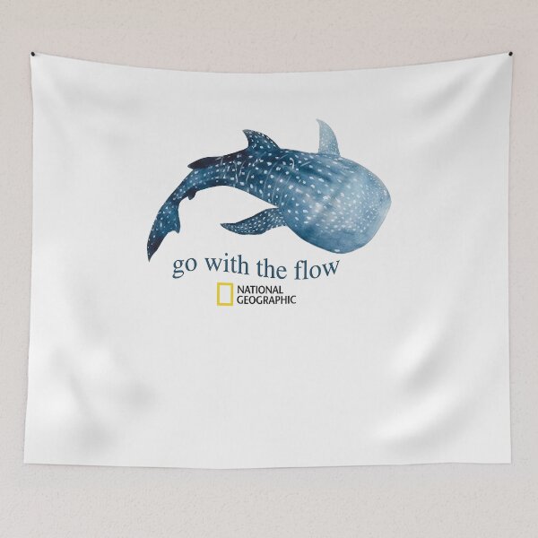 Item preview, Go With The Flow Whale Shark Shirt Ocean National Geographic Graphic Tee designed and sold by fungyar.