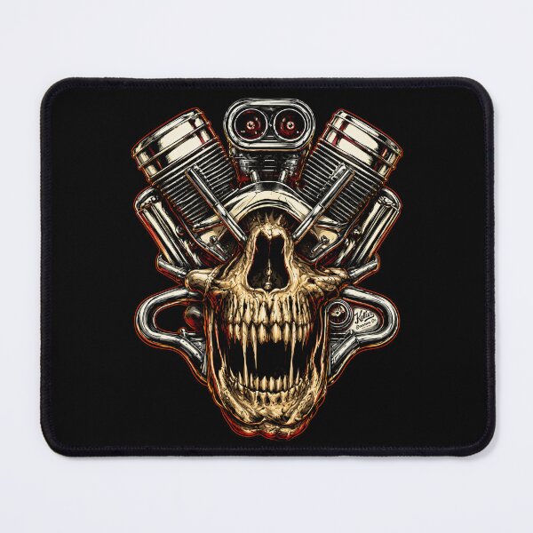 Item preview, V8 Engine Monster Skull Hot Rod Mechanical Design designed and sold by Roadkill Creations.
