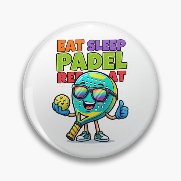 Item preview, Eat Sleep Padel Repeat Funny Racket Sport Sticker designed and sold by CreativeLook25.