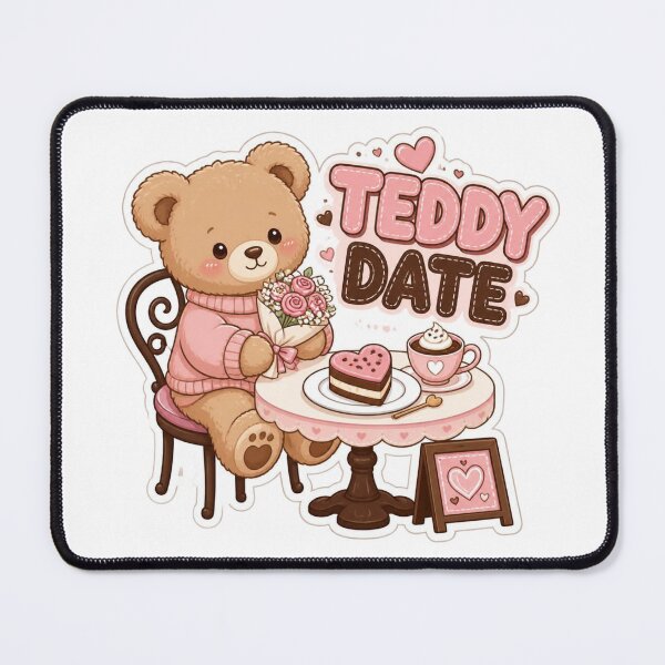 Item preview, Teddy Date Cute Kawaii Bear Sticker PNG | Pink Teddy Bear Couple Aesthetic | Cute Love Gift | Cozy Valentine Sticker designed and sold by Stylestickers55.