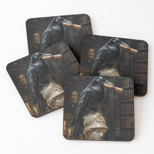 Item preview, The Raven of Pallas - Edgar Allan Poe Gothic Art designed and sold by Ada’s Mystic Atelier .