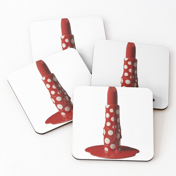 Item preview, Melting Polka Dot Lipstick Red Beauty Modern Art designed and sold by YourColorsWall.