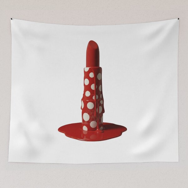 Item preview, Melting Polka Dot Lipstick Red Beauty Modern Art designed and sold by YourColorsWall.