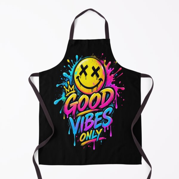 Item preview, Good Vibes Only Neon Graffiti Smiley designed and sold by FABIOLA1970.
