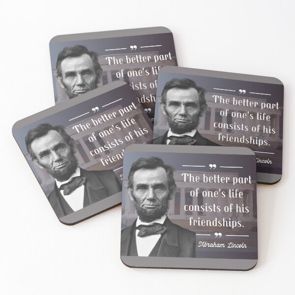 Item preview, Abraham Lincoln Friendships Quote designed and sold by stella literarium.