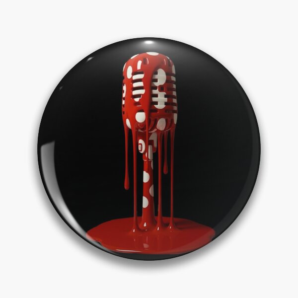 Item preview, Melting Polka Dot Vintage Microphone Music Modern Art designed and sold by YourColorsWall.