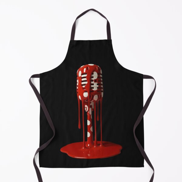 Item preview, Melting Polka Dot Vintage Microphone Music Modern Art designed and sold by YourColorsWall.