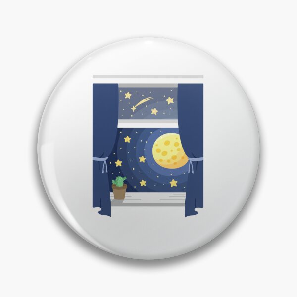 Item preview, Dreamy Midnight Moon Through Bedroom Window designed and sold by Loopa-Art.