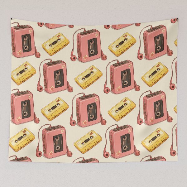 Item preview, Cassette Tape Pattern – Retro 80s & 90s Music Player 1 designed and sold by SimplePoDesign.