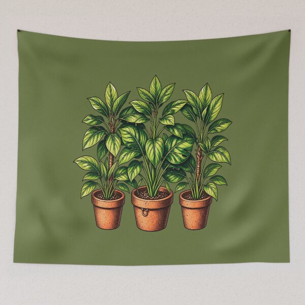 Item preview, Vintage Botanical Houseplants designed and sold by Hari Arts.