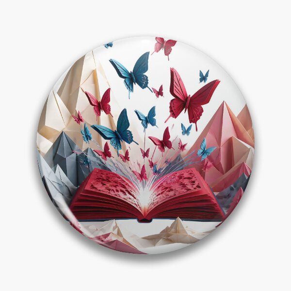 Item preview,  Origami Butterfly Flying from an Origami Book Red Book Scene designed and sold by Marcu Ioachim.