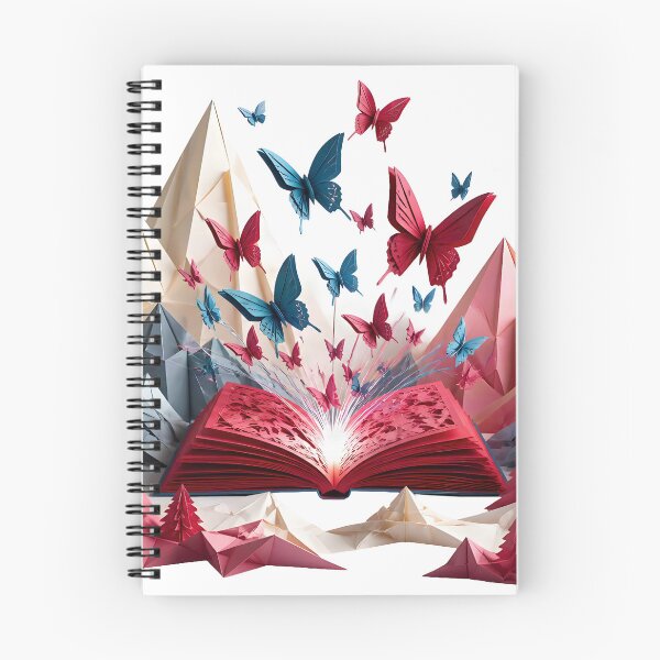 Item preview,  Origami Butterfly Flying from an Origami Book Red Book Scene designed and sold by Marcu Ioachim.