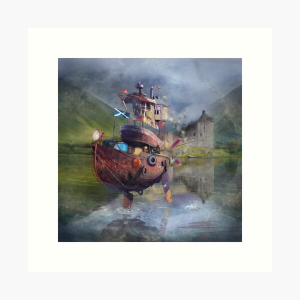 Item preview, " Fishing Boat "  designed and sold by Matylda Konecka Illustrations.