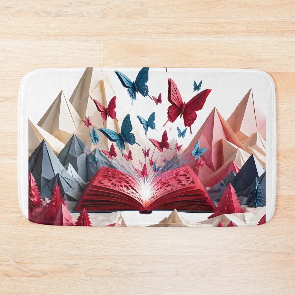 Item preview,  Origami Butterfly Flying from an Origami Book Red Book Scene designed and sold by Marcu Ioachim.