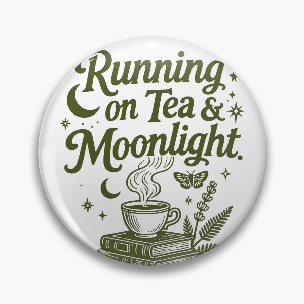 Item preview, Running on Tea and Moonlight Dark Academia Cottagecore Tea Lover designed and sold by Connys Colorful World.