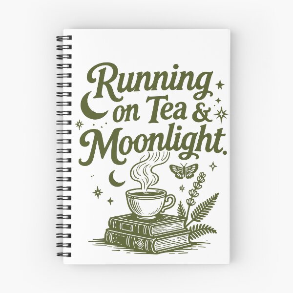 Item preview, Running on Tea and Moonlight Dark Academia Cottagecore Tea Lover designed and sold by Connys Colorful World.