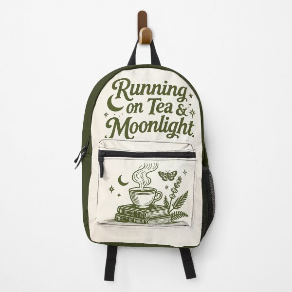 Item preview, Running on Tea and Moonlight Dark Academia Cottagecore Tea Lover designed and sold by Connys Colorful World.