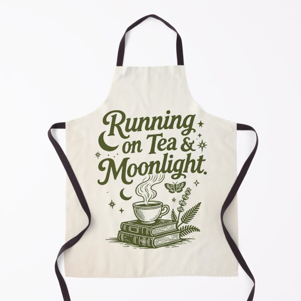 Item preview, Running on Tea and Moonlight Dark Academia Cottagecore Tea Lover designed and sold by Connys Colorful World.
