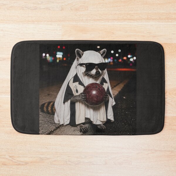 Item preview, Cool Raccoon Ghost Sunglasses Holding a Bowling Ball Spooky  designed and sold by SunfullyYours.