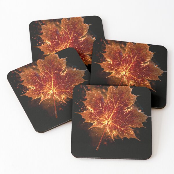 Item preview, Maple Leaf on Fire Autumn Embers Glowing Orange designed and sold by FrostyFrisby.